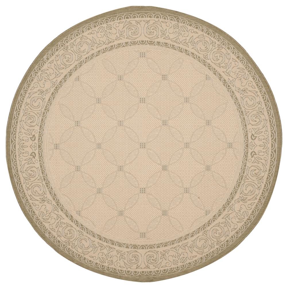 Safavieh Courtyard Natural/Olive 7 ft. x 7 ft. Indoor/Outdoor Round
