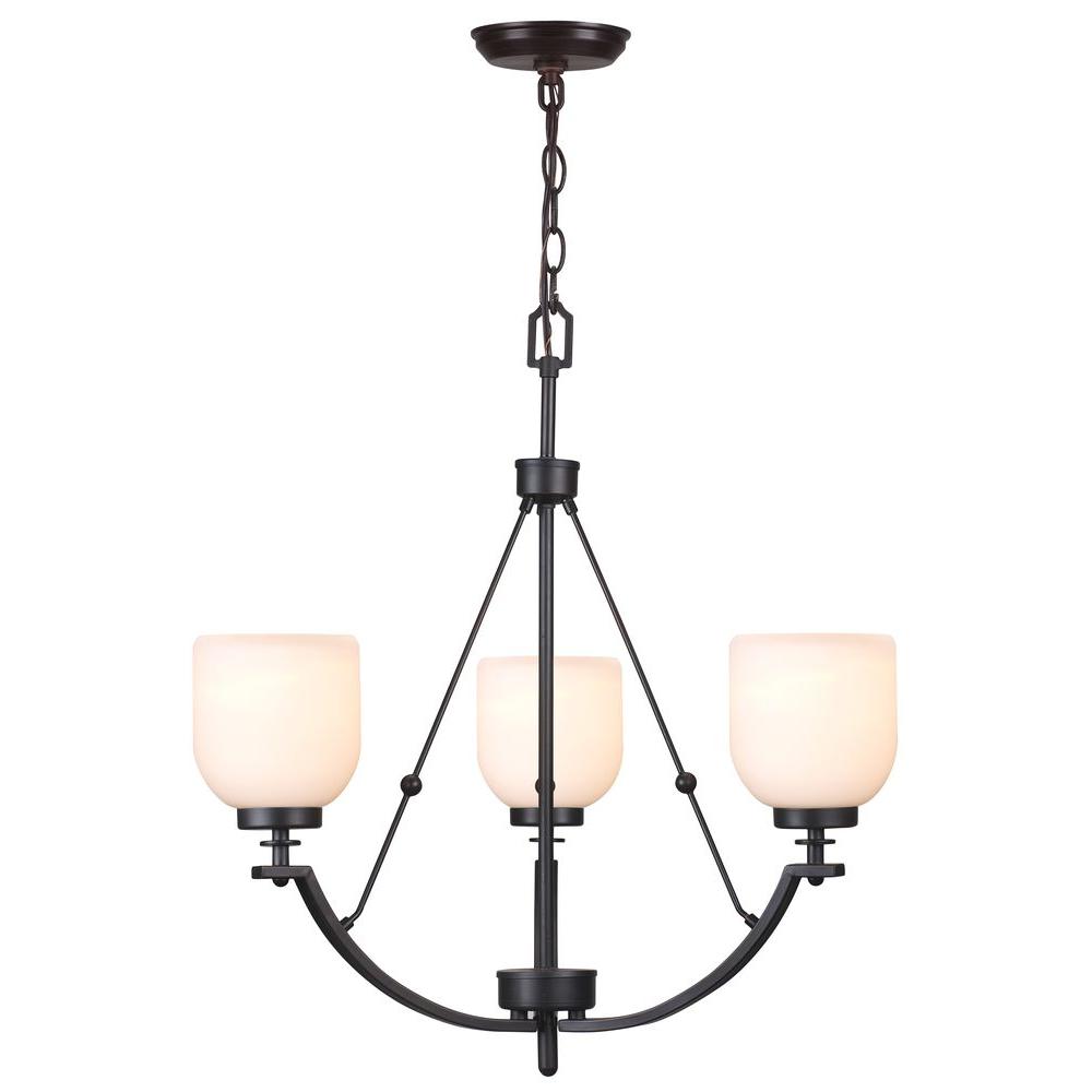 UPC 008938900379 product image for World Imports Chandeliers 3-Light Oil Rubbed Bronze Chandelier with White Froste | upcitemdb.com