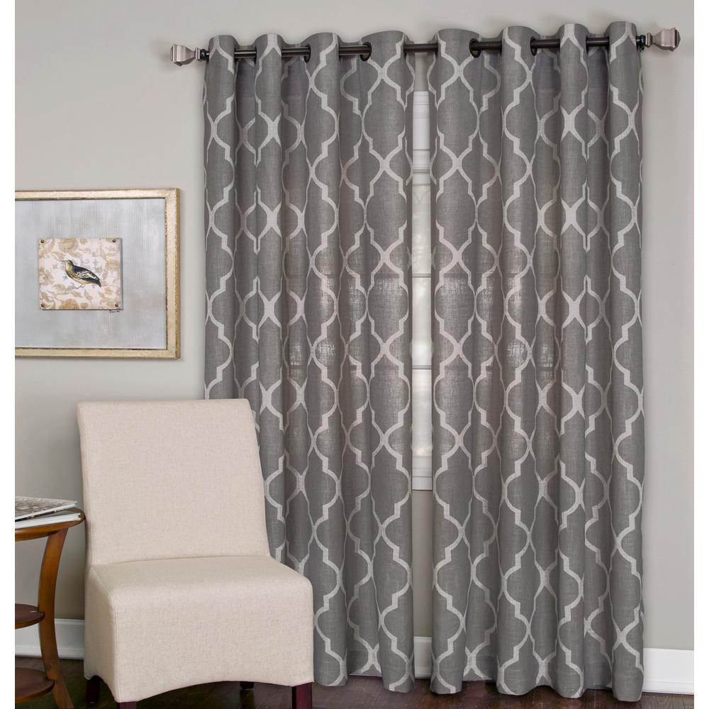 Elrene Medalia Room Darkening Geometric Window Curtain