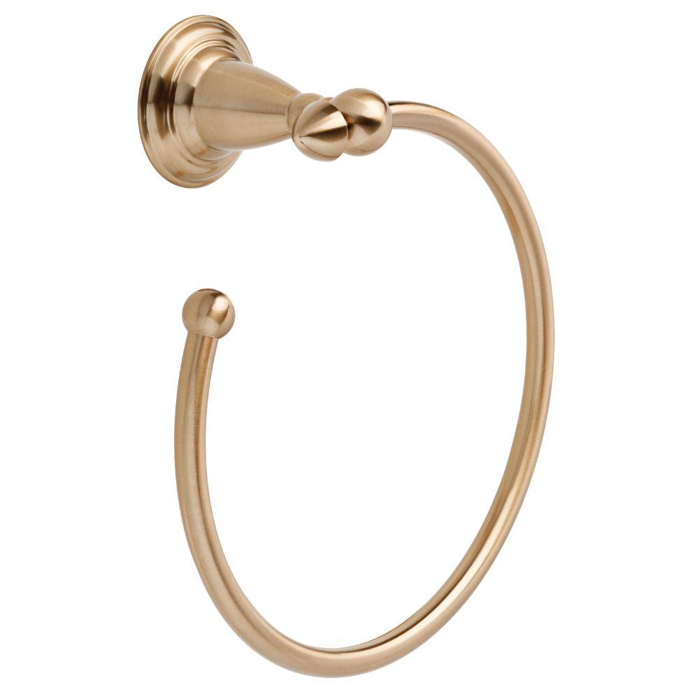 Delta Champagne Bronze Towel Rings Bathroom Hardware The Victorian Open Towel Ring In Champagne Bronze