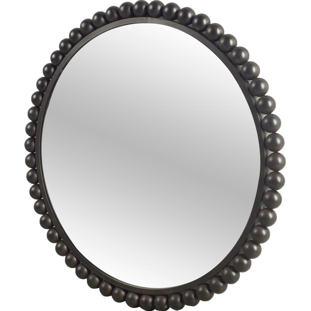 Mercana Large Round Black Hooks Modern Mirror (43.0 in. H x 43.0 in. W)67633 The Home Depot