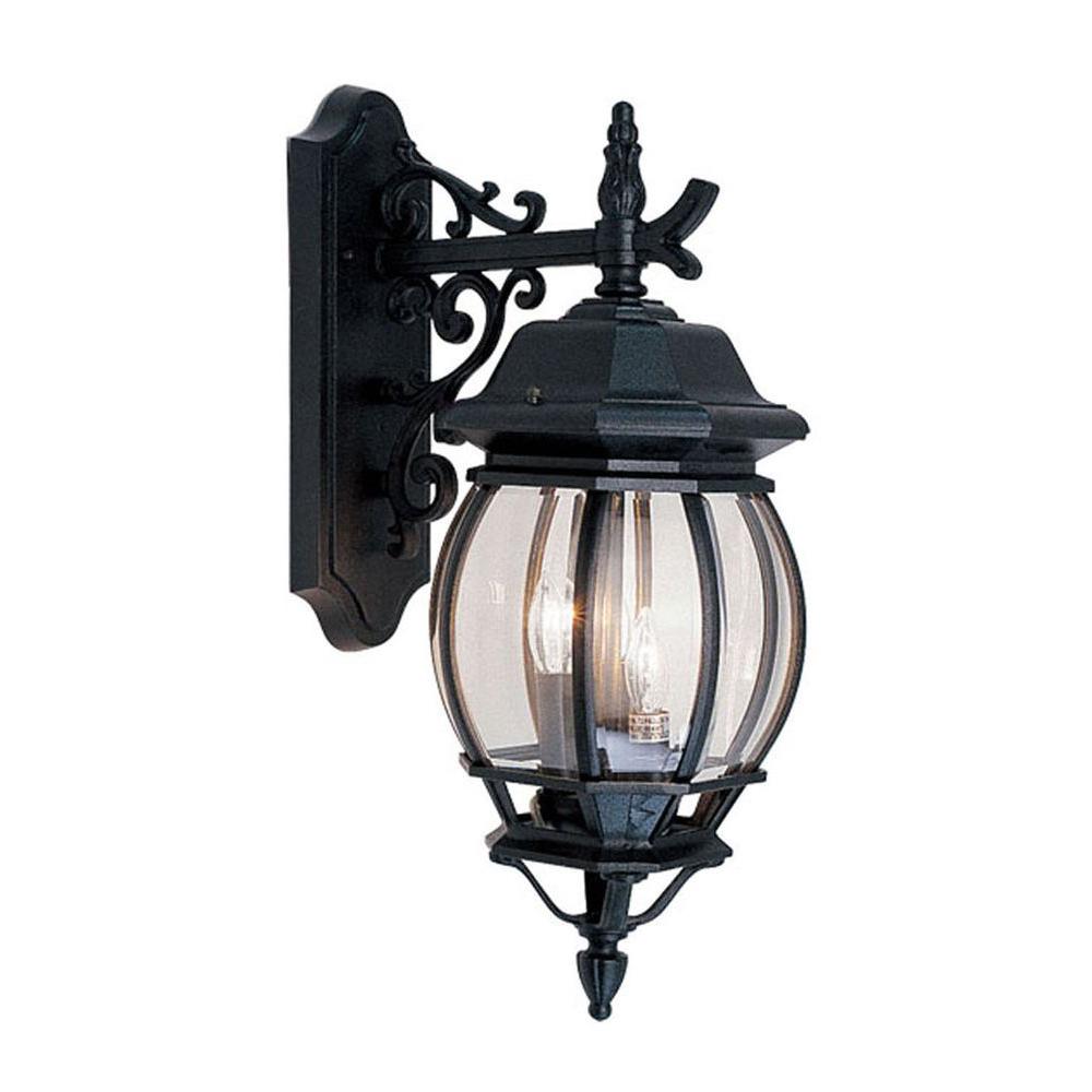 Livex Lighting Providence 3Light Black Outdoor Incandescent WallMount