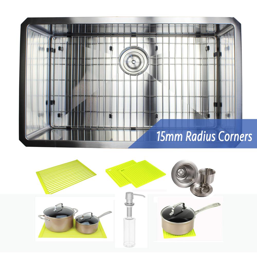Emoderndecor Undermount 16 Gauge Stainless Steel 30 In X 18 Emoderndecor Undermount 16 Gauge Stainless Steel 30 In X 18 10