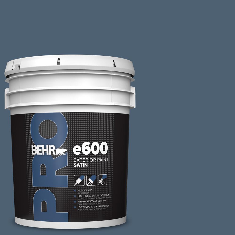 BEHR PRO 5 gal. PPU1419 English Channel Satin Enamel Exterior Paint