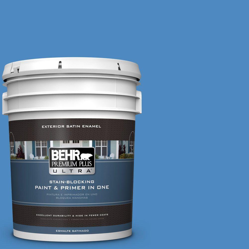 BEHR Premium Plus Ultra 5-gal. #P520-5 Boat House Satin Enamel Exterior ...