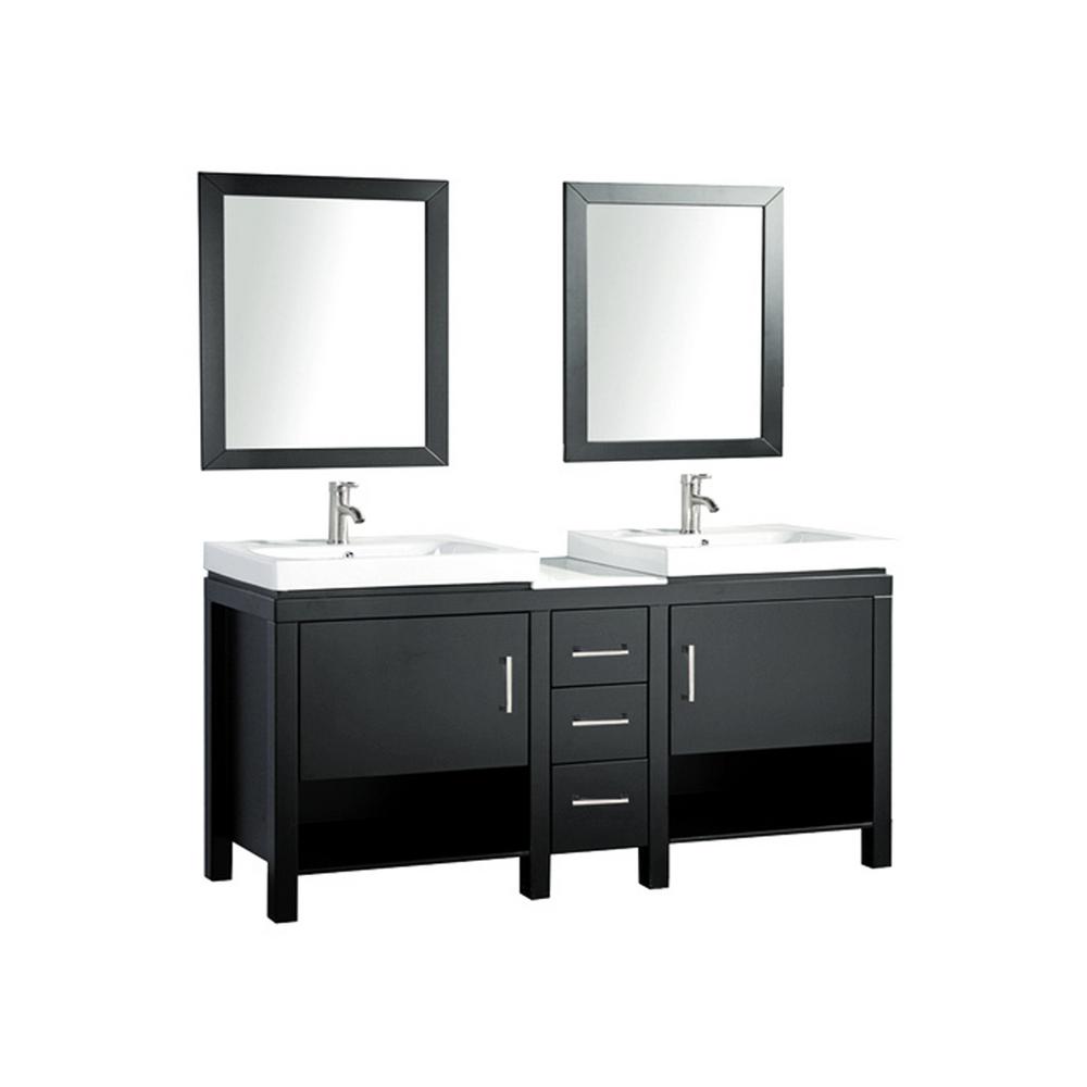 Home Decorators Collection Chennai 61 in. W Engineered Stone Vanity