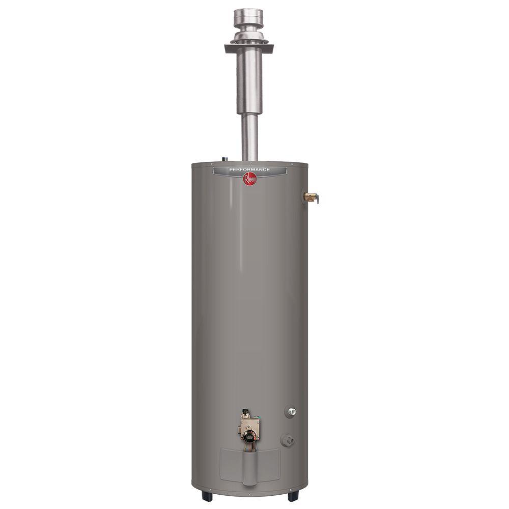 Performance Manufactured Housing 30 Gal. Tall 6 Year 30,000 BTU Convertible Natural Gas/LP Direct Vent Tank Water Heater Exclusive Rheem Performance Manufactured Housing 30 Gal. Tall 6 Year 30,000 BTU Convertible Natural Gas/LP Direct Vent Tank Water Heater