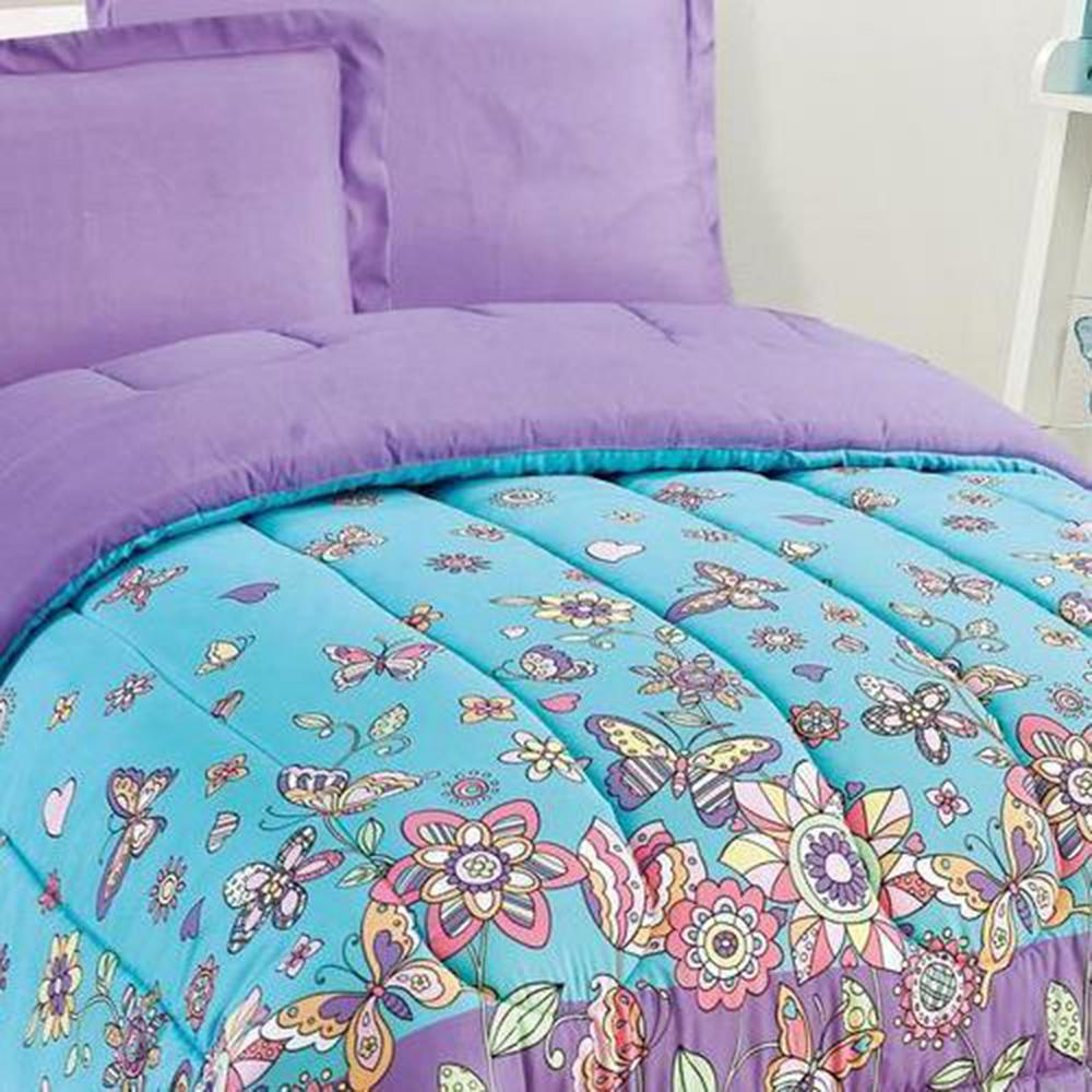 Gizmo Kids Butterfly Dreams 2 Piece Lavender Twin Comforter Set