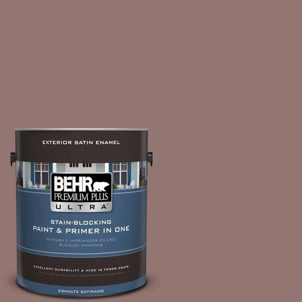 BEHR Premium Plus Ultra 5-gal. #710B-5 Milk Chocolate Satin Enamel ...