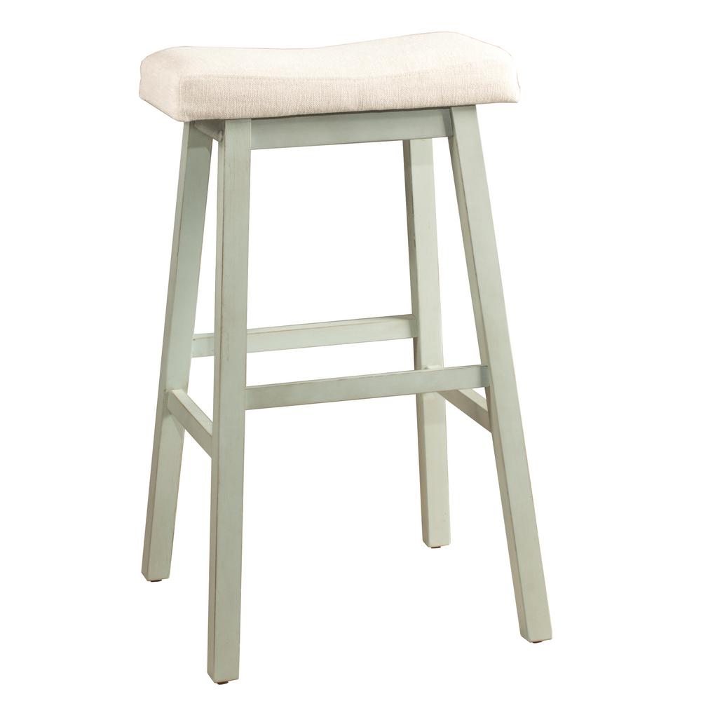 Hilale Furniture Moreno 24 In Blue Gray Non Swivel Backless Blue Gray Non Swivel Backless Counter Stool