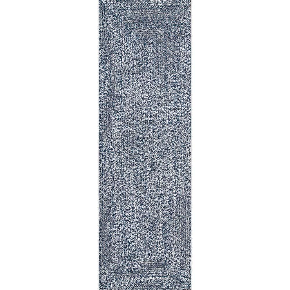nuLOOM Braided Lefebvre Light Blue Indoor/Outdoor 2 ft. 6 in. x 8 ft