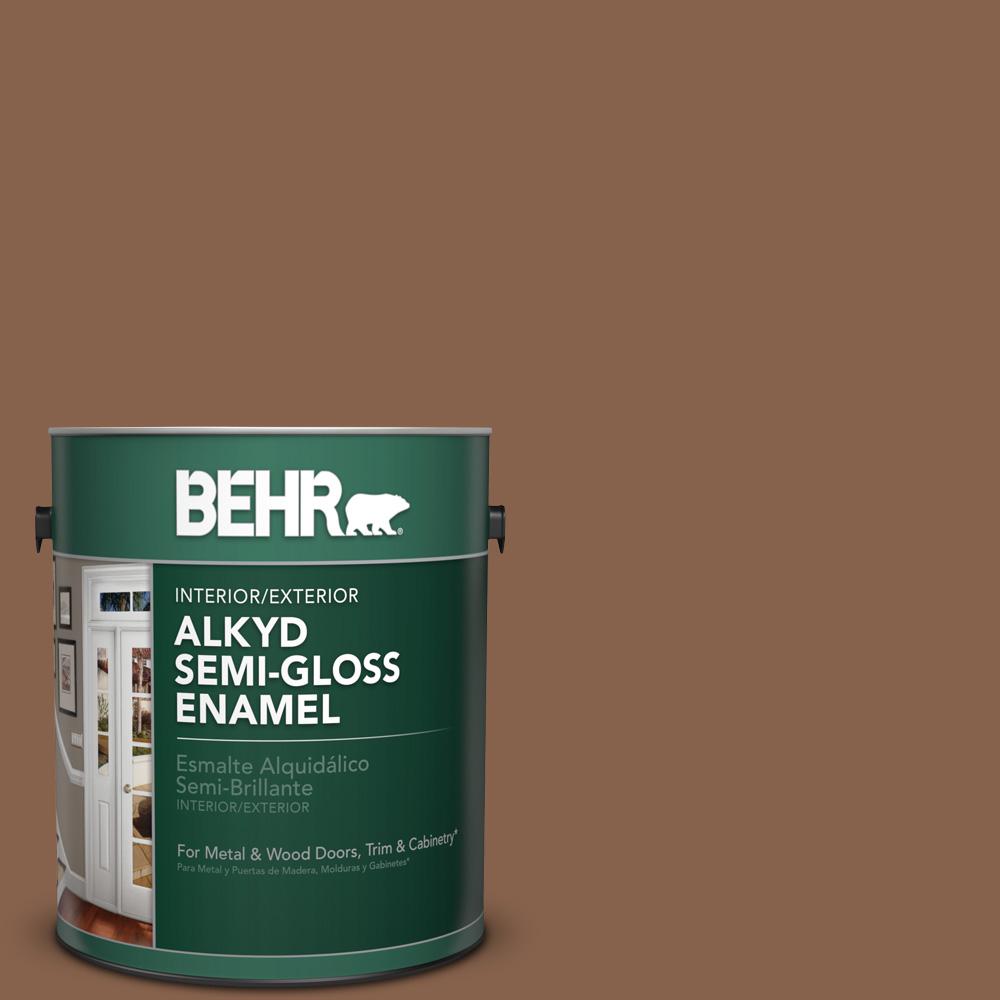 Behr Browns Tans Paint Colors The Home Depot 1 Gal S220 7 Moles Semi Gloss Enamel Alkyd Interior Exterior