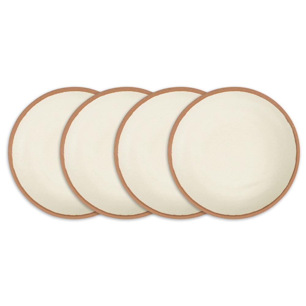 Q Squared Potter 4 Piece 8 In Terracotta Brown Melamine Bamboo Terracotta Brown Melamine Bamboo