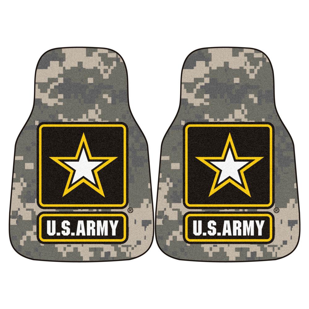 Fanmats Mil U S Army Grey Heavy Duty 17 In X 27 In Nylon