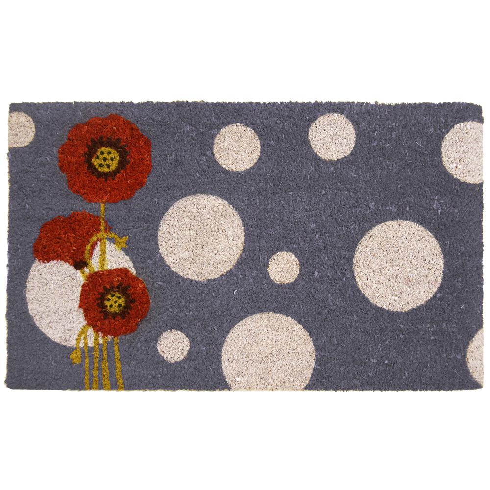 Rubber Cal Rouge 18 In X 30 In Contemporary Floral Door Mat 10