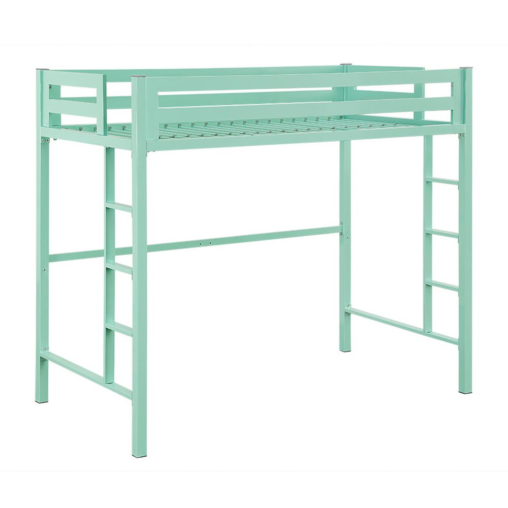 mint green loft bed