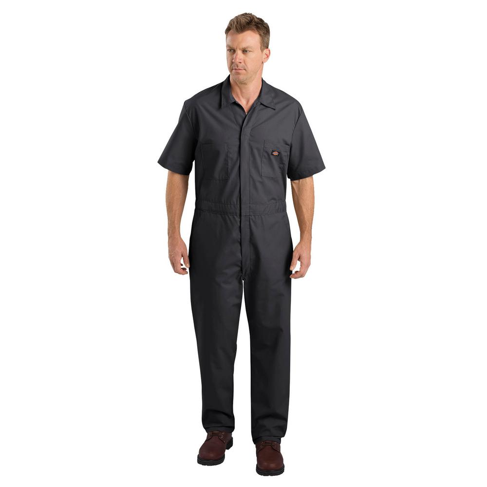 Dickies Men Small Short Sleeve Black Coverall-33999BK S RG - The Home Depot