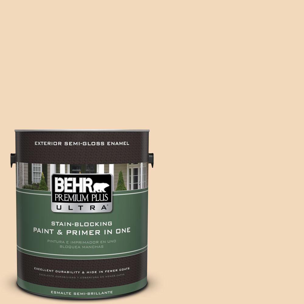 BEHR Premium Plus Ultra 1gal. M2502 Golden Pastel SemiGloss Enamel