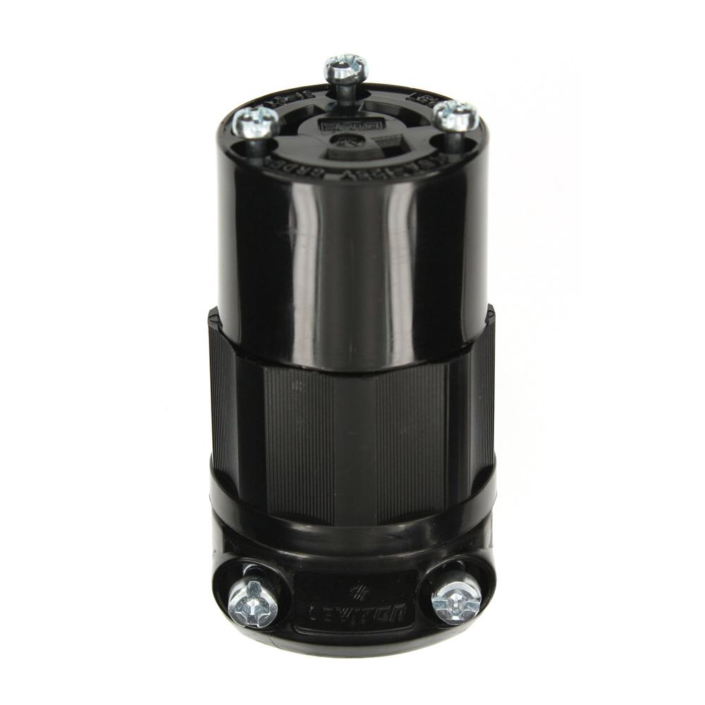 Leviton QuickPort Binding Post Black Stripe Connector, White40833BWE