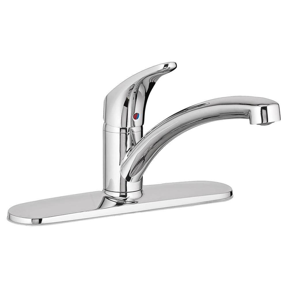 American Standard Colony Pro Single Handle Kitchen Faucet American Standard Colony Pro Single Handle Kitchen Faucet With Deck Plate In Polished Chrome