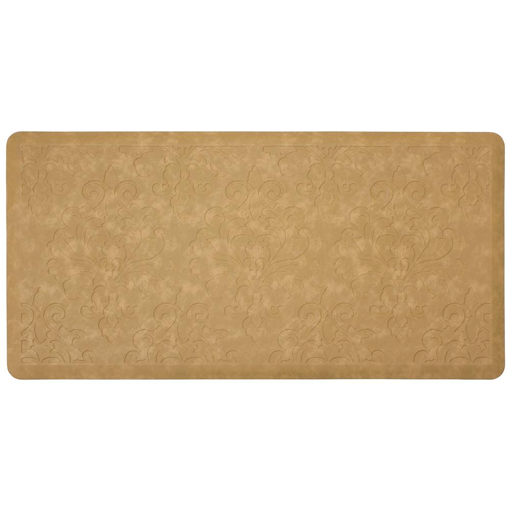 Chef Gear Marni Beige 39 In X 20 In Embossed Gelness Mat