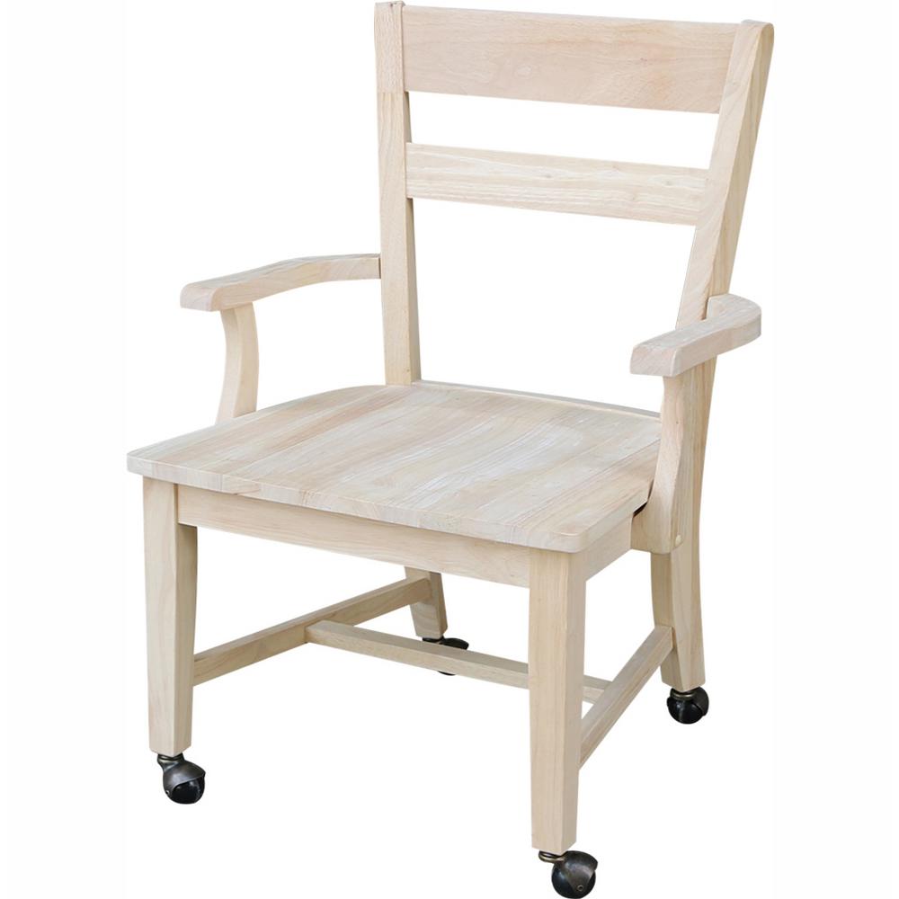 Dining Chairs Kitchen Room Furniture The Home Depot Unfinished Wood Mobile Dining Chair