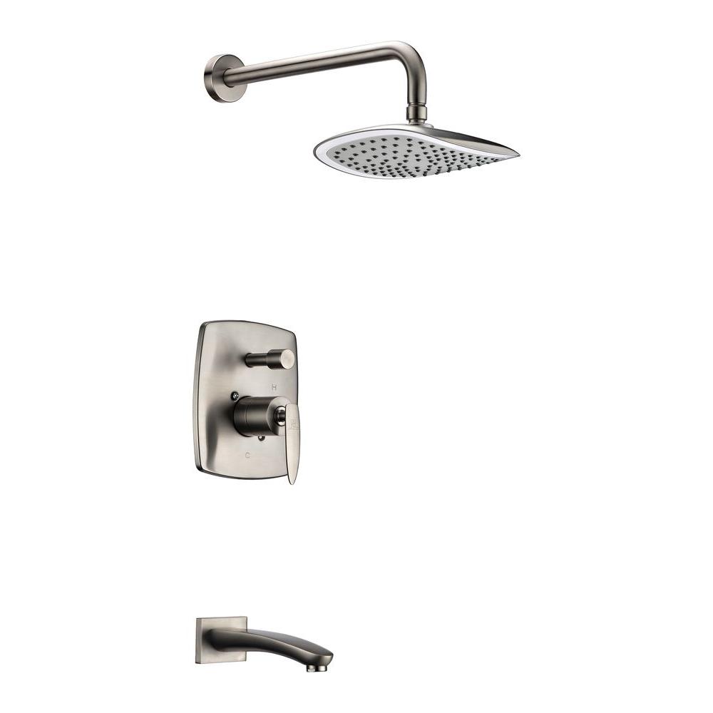Anzzi Tempo Series 1 Handle 1 Spray Tub And Shower Faucet In