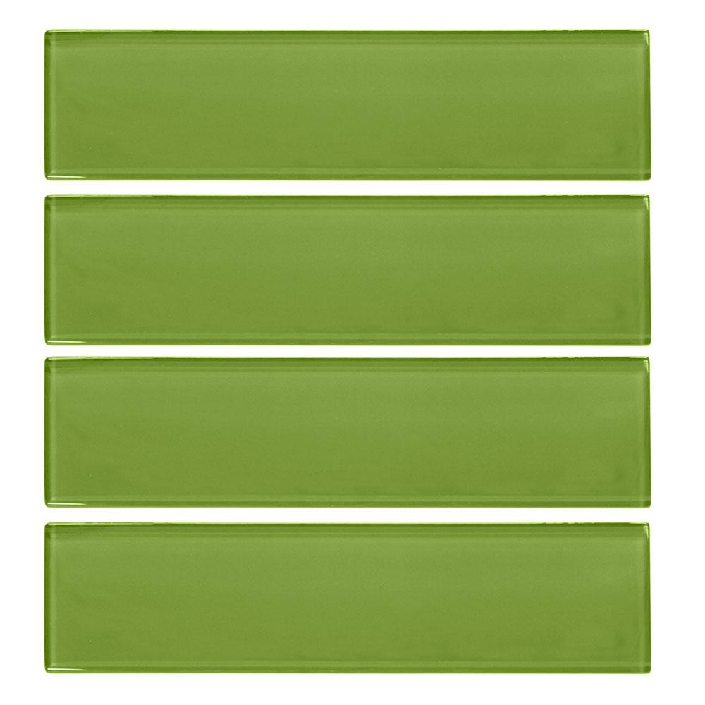 Jeffrey Court Lime 3 in x 12 in Glass Wall Tile 99705 The Home Depot Jeffrey Court Lime 3 in x 12 in Glass Wall Tile 99705 The Home Depot