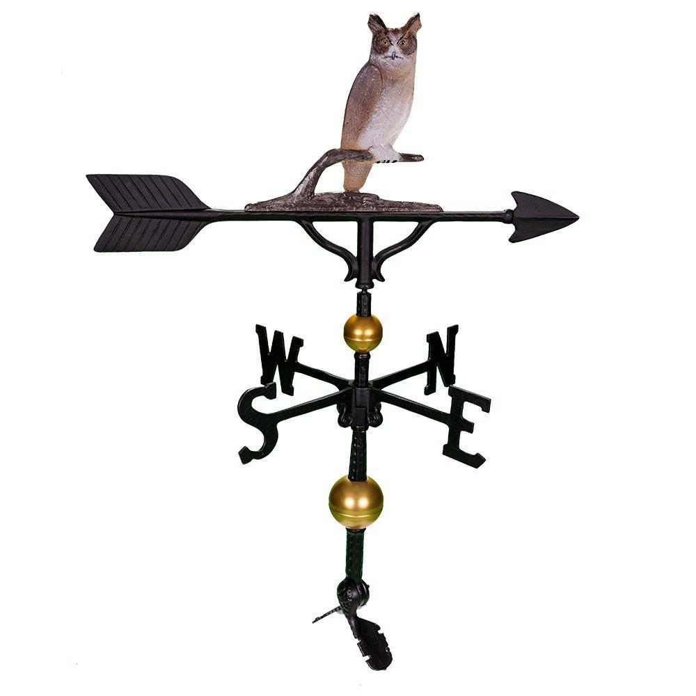 Montague Metal Products 32-Inch Deluxe Weathervane with Satin Black Eagle Ornament