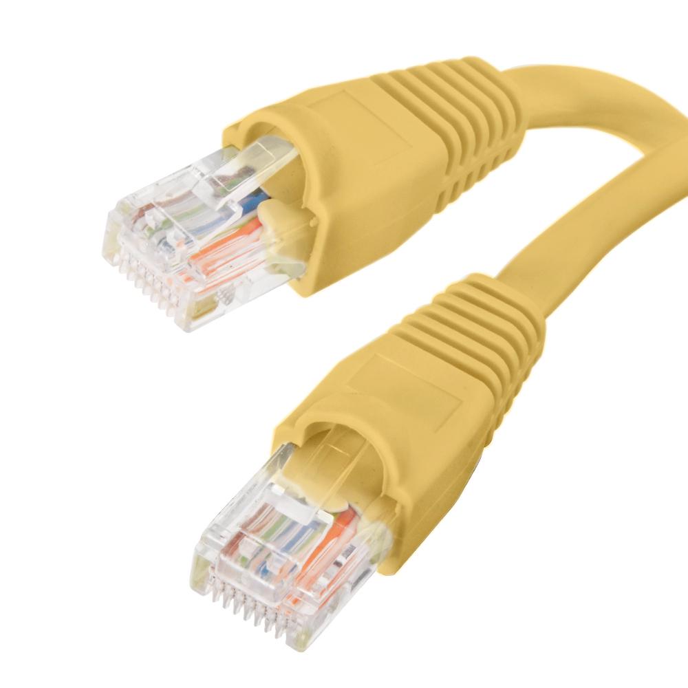 Commercial Electric 15 ft. CAT5e UTP Ethernet Cable, Yellow-575698-15 - The  Home Depot
