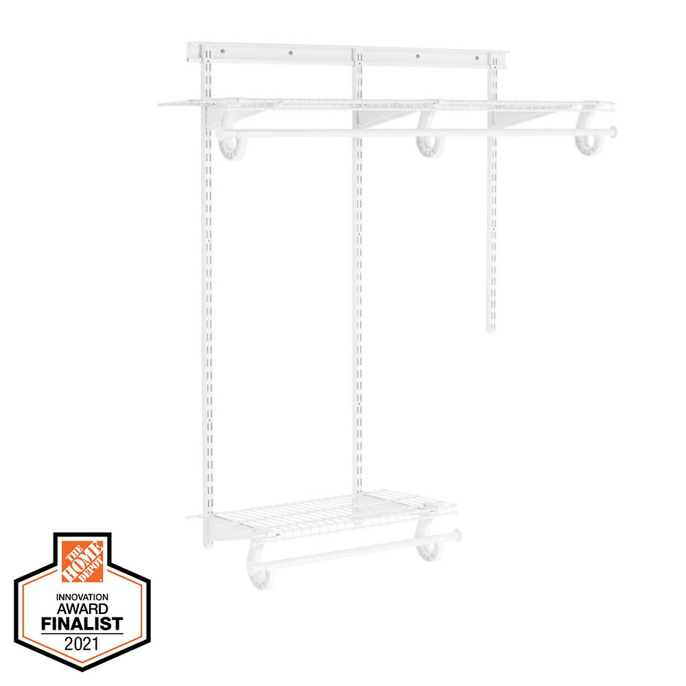 Everbilt 2 ft. - 4 ft. Regular Duty Closet Organizer Kit, White color