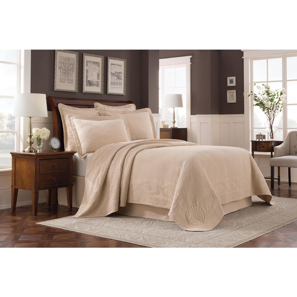 Royal Heritage Home Williamsburg Abby Linen Solid Queen Coverlet