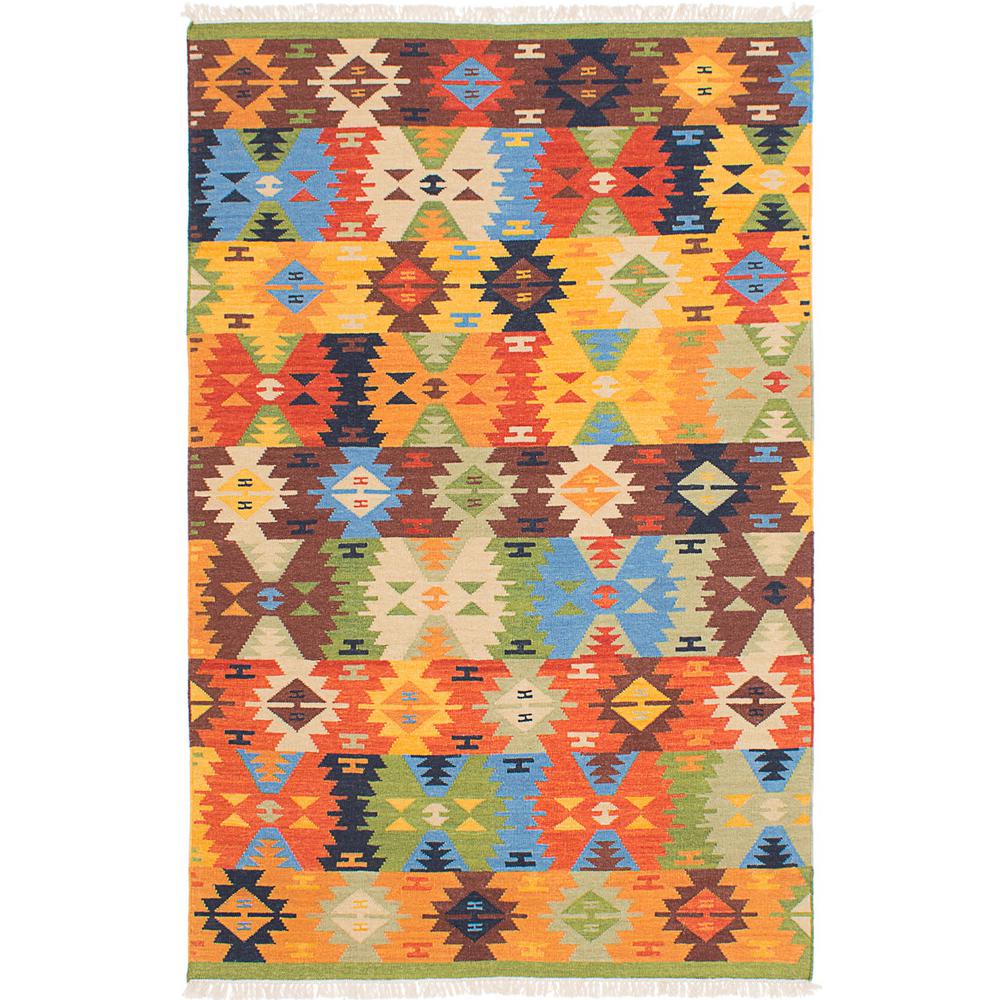 Ecarpet Gallery Mamaris Emerald Green Orange Wool Kilim 8 Ft X 10 Ecarpet Gallery Mamaris Emerald Green Orange Wool Kilim 8 Ft X 10