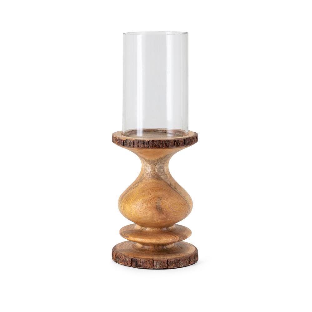 unfinished wood candle pedestal