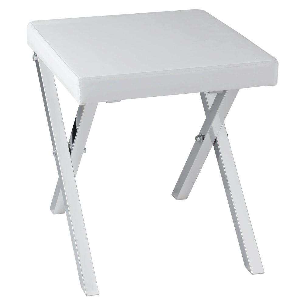 folding white stool