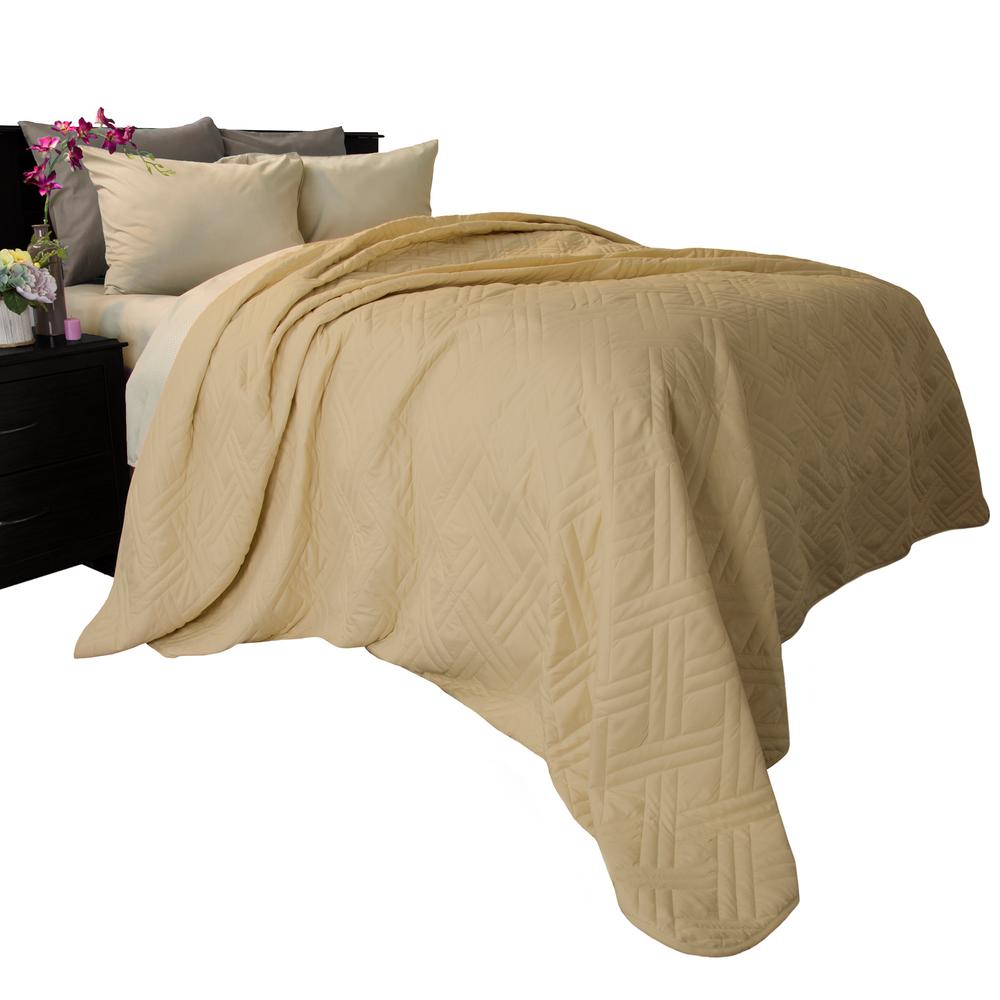 Lavish Home Solid Color Taupe King Bed Quilt 66 40 K T The Depot Lavish Home Solid Color Taupe King Bed Quilt