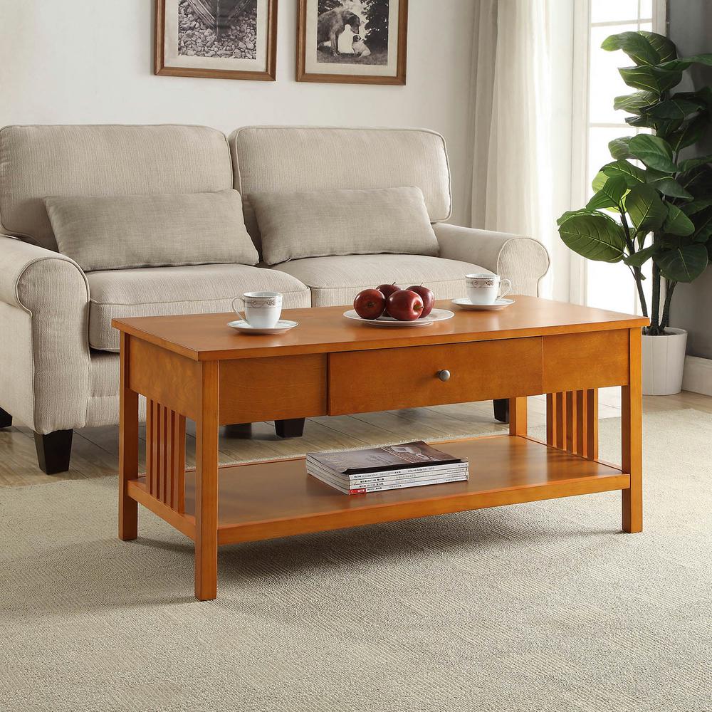 USL Mission Oak Coffee TableSK19211AMO The Home Depot