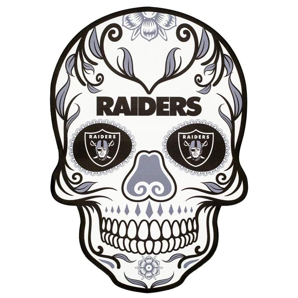 Applied Icon NFL Oakland Raiders Outdoor Skull Graphic- Small-NFOS2401.