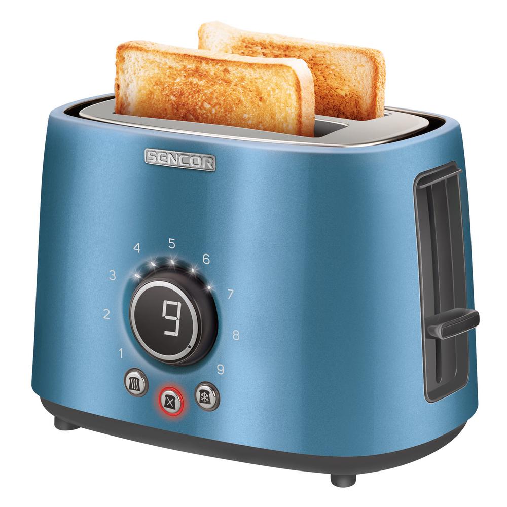 Sencor 2Slice Blue Long Slot Toaster with RackSTS6052BL The Home Depot
