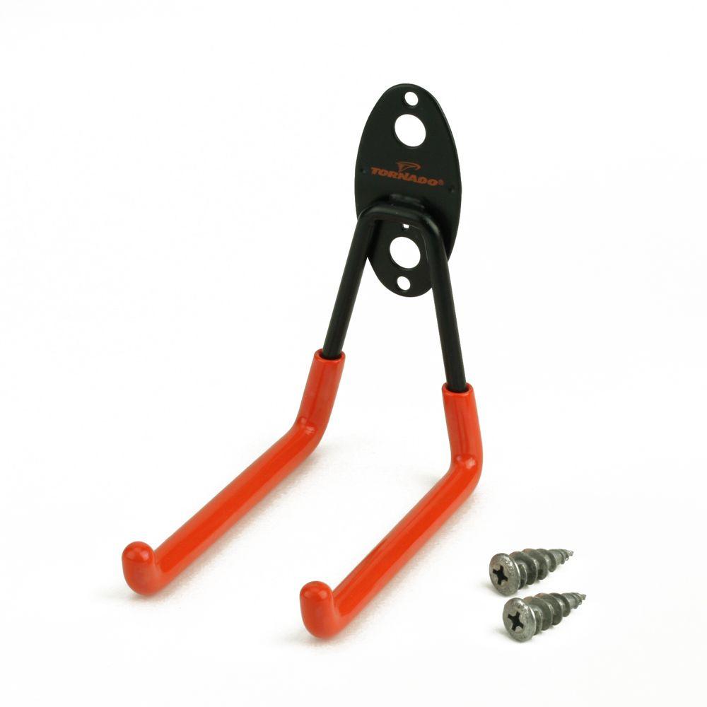 Tornado 20 lbs.Tornado Orange Vinyl Coated Steel Extended Wall Mount U