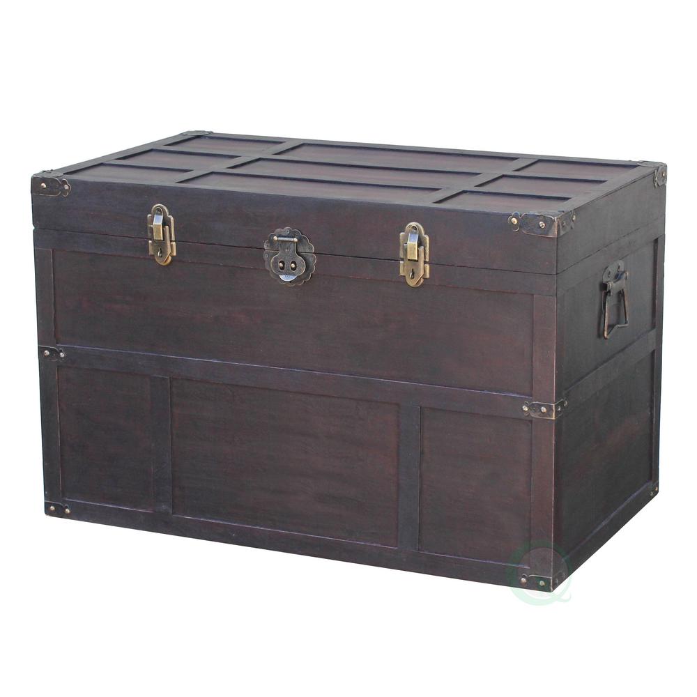 Storage Trunks Organization The Home Depot 31 In X 18 20 Wooden Old Cedar Style Large