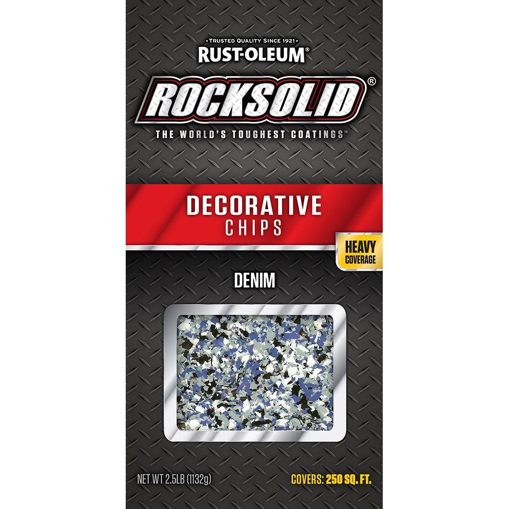 RustOleum RockSolid 2.5 lbs. Denim Decorative Color Chips (Case of 4