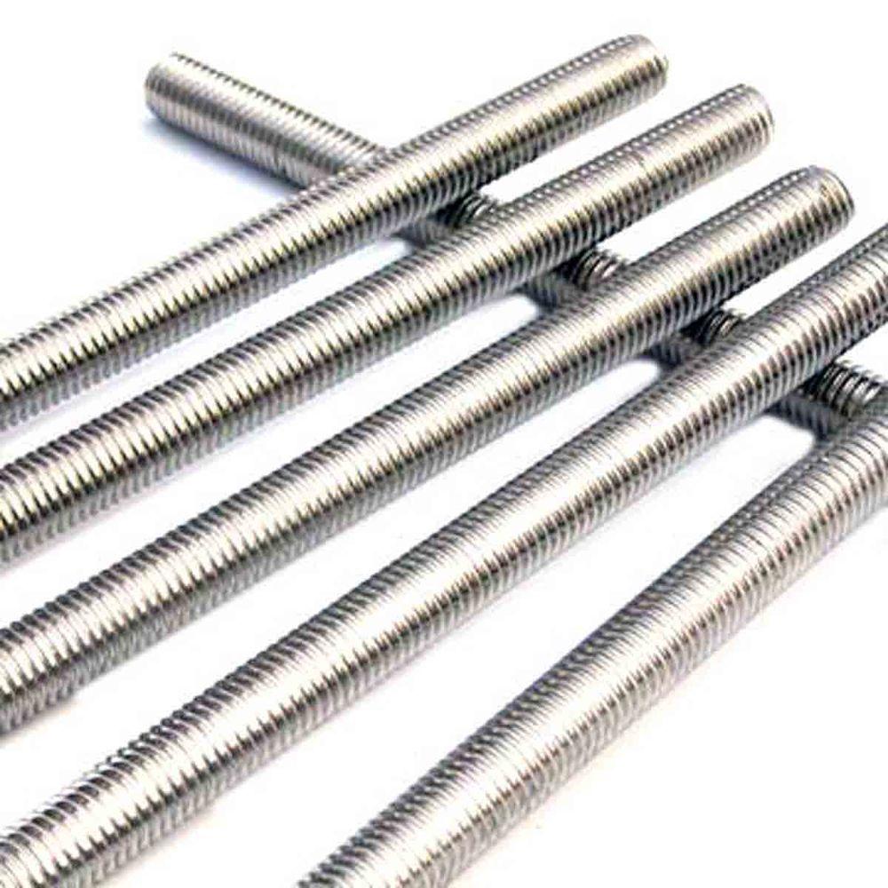 1/4"-20 X 4" Zinc Plated Threaded Rod Studs Pack of 12
