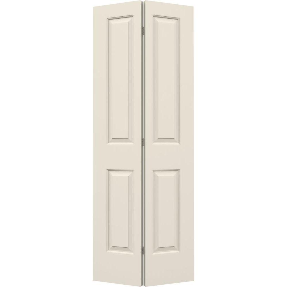 Jeld Wen 32 In X 80 Cambridge Primed Smooth Molded Composite Cambridge Primed Smooth Molded Composite Mdf Closet Bi Fold Door