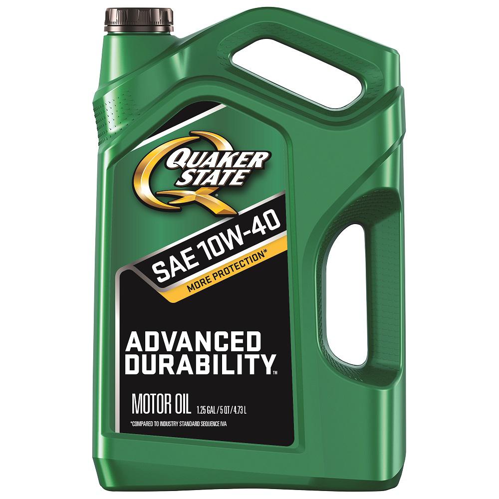 Quaker State 5 Qt Sae 10w 40 Advanced Durability Conventional Motor Oil The Home Depot