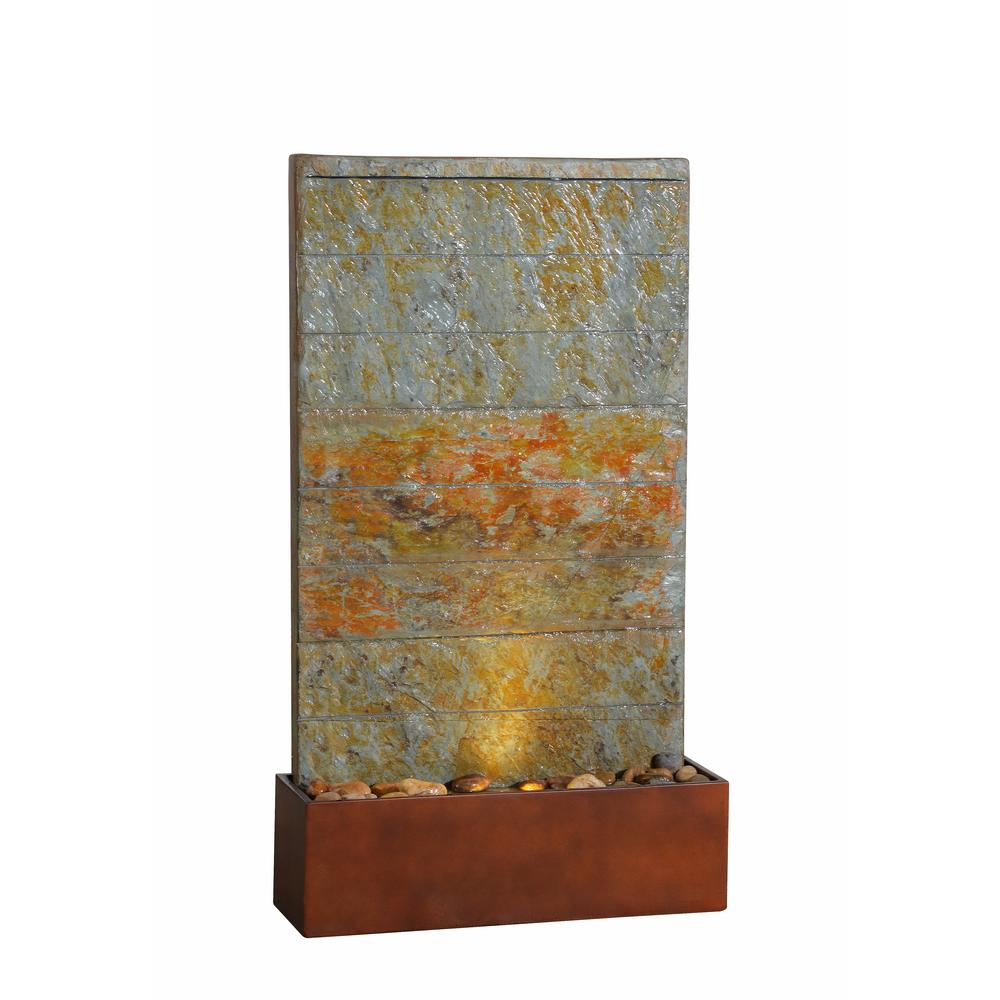 Kenroy Home Stream Concrete and Slate Floor/Wall Fountain-51020SLCOP ...