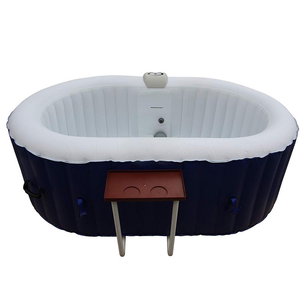 Aleko 2 Person 100 Jet Inflatable Hot Tub With Drink Tray