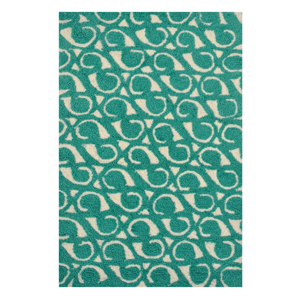 Tayse Rugs Majesty Teal 5 ft. x 7 ft. Transitional Area RugMJS3715 5x7