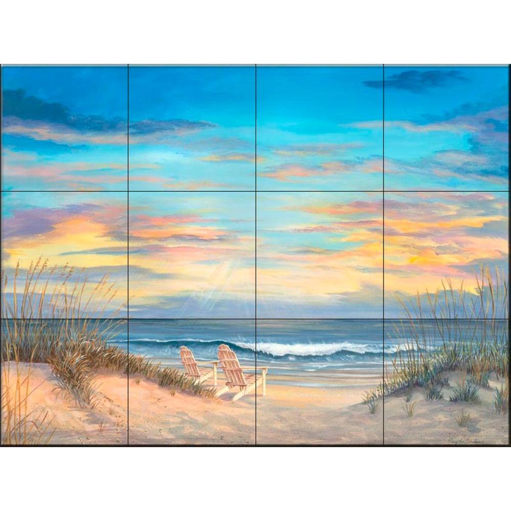 Upc 711274821252 Ceramic Tile Mural Front Row Seats By Mary Lou Troutman Kitchen Backsplash Upcitemdbcom