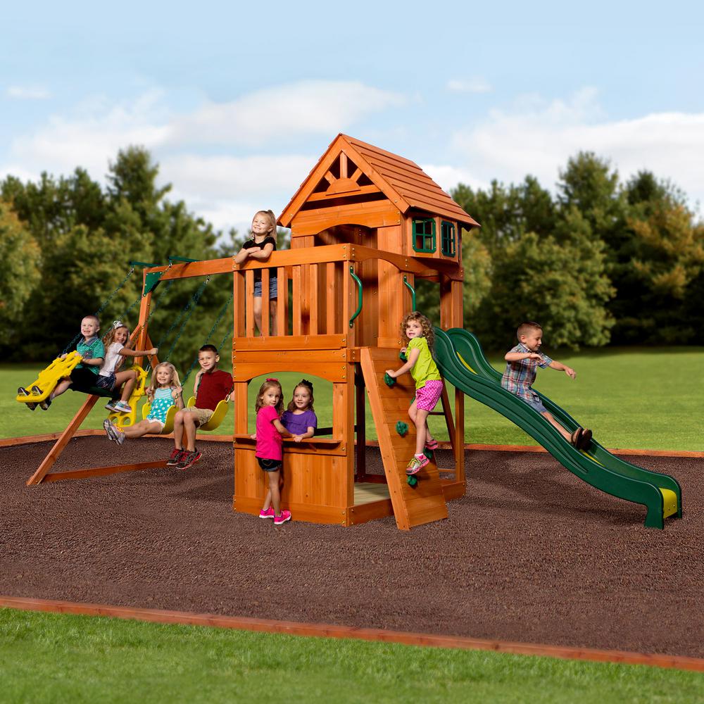 wooden play area for garden